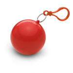 Impermeabile pubblicitario in palla di plastica colore rosso