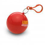 Impermeabile pubblicitario in palla di plastica colore rosso originale