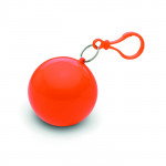 Impermeabile pubblicitario in palla di plastica colore arancione