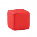 Cubo antistress personalizzato con logo color rosso