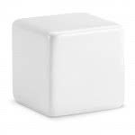 Cubo antistress personalizzato con logo colore bianco