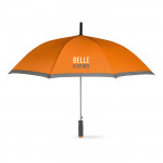 Ombrello promozionale 23 pollici con manico EVA colore arancione impresso