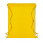 Zaino con corde in tessuto non tessuto colore giallo per clienti