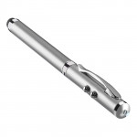 Penna pubblicitaria dotata di punta touch con laser colore argento opaco per impresa