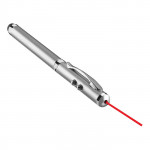 Penna pubblicitaria dotata di punta touch con laser colore argento opaco per pubblicità