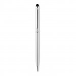 Penna sottile con  punta touch colore argento opaco