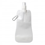 Bottiglia d'acqua pubblicitaria pieghevole 400ml colore bianco