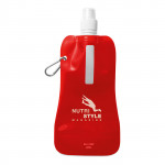 Bottiglia d'acqua pubblicitaria pieghevole 400ml colore rosso originale