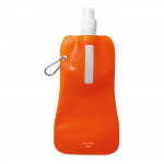 Bottiglia d'acqua pubblicitaria pieghevole 400ml colore arancione