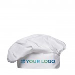 Cappello da cuoco pubblicitario in cotone vista area di stampa