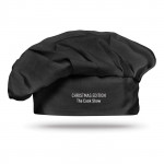 Cappello da cuoco pubblicitario in cotone colore nero impresso