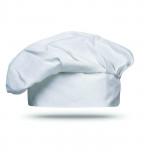 Cappello da cuoco pubblicitario in cotone colore bianco