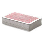 Mazzo di carte promozionale con scatola colore rosso per pubblicità