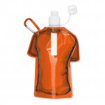 Bottiglia pubblicitaria personalizzata con logo colore arancione per impresa