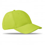 Cappellino corporate con 6 sezioni colore lime