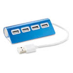 Hub USB pubblicitario da 4 porte colore azzurro