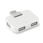 Hub USB personalizzato da 4 porte colore bianco