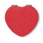 Specchio tascabile a forma di cuore colore rosso