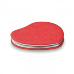 Specchio tascabile a forma di cuore colore rosso per impresa