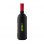 Set promozionale da vino a forma di bottiglia colore nero originale