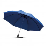 Elegante ombrello pieghevole personalizzato colore blu mare impresso