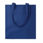Shopper in cotone a colori di alta qualità (140gr) colore blu