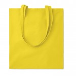 Shopper in cotone a colori di alta qualità (140gr) colore giallo