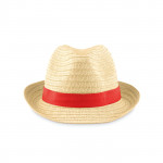 Cappello pubblicitario di paglia colore rosso