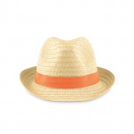 Cappello pubblicitario di paglia colore arancione