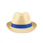 Cappello pubblicitario di paglia colore blu mare