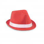 Cappello promozionale in poliestere colore rosso