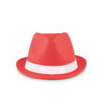 Cappello promozionale in poliestere colore rosso per impresa