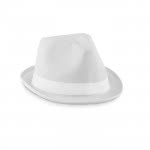 Cappello promozionale in poliestere colore bianco