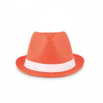 Cappello promozionale in poliestere colore arancione per impresa