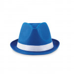 Cappello promozionale in poliestere colore blu mare per impresa
