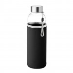 Bottiglia d'acqua personalizzata con custodia colore nero