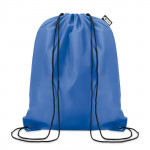 Zainetto a sacca in plastica riciclata color blu mare