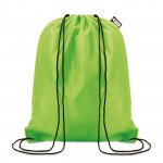 Zainetto a sacca in plastica riciclata color verde