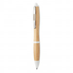 Classica penna di legno color bianco per pubblicità