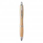 Classica penna di legno color argento opaco