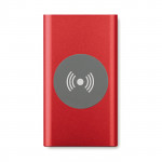 Powerbank wireless da 4000mAh color rosso per eventi