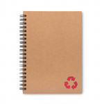 Quaderno ecologico personalizzato color rosso