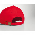 Cappellino personalizzato in cotone pettinato color rosso per pubblicità