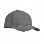 Cappellino personalizzato in cotone pettinato color grigio