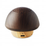 Mini speaker bluetooth personalizzato in legno color marrone per eventi