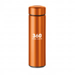 borracce termiche personalizzate con logo color arancione quarta vista con logo