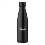 bottiglie personalizzate con logo in acciaio inox color nero 