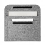 portadocumenti personalizzato in feltro color grigio seconda vista