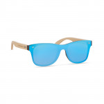 personalizza occhiali da sole col tuo logo color blu quarta vista con logo