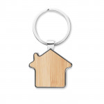 Portachiavi casa personalizzati con logo colore legno terza vista